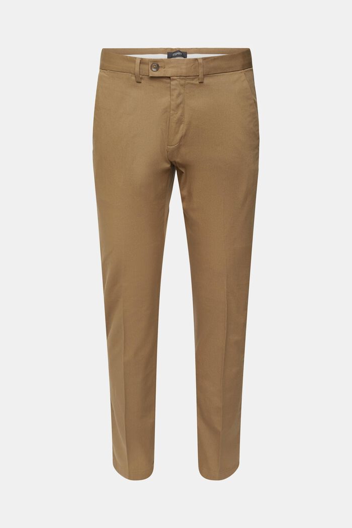 Stretch-chinos i bomuld, BEIGE, detail image number 2