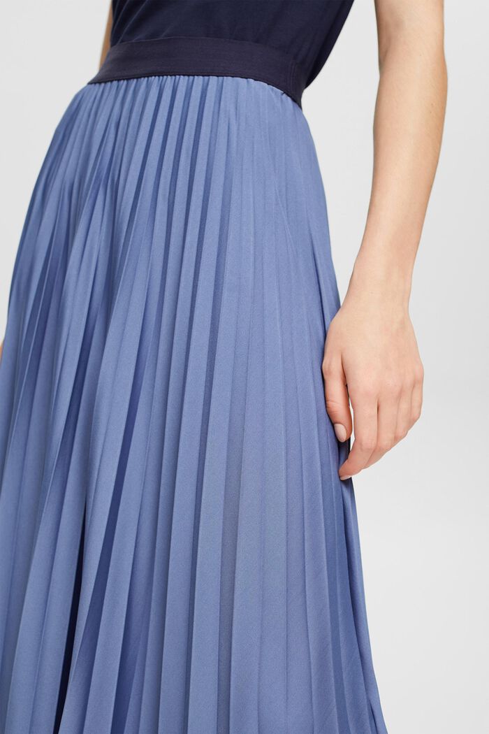 Plisseret nederdel med elastisk linning, BLUE LAVENDER, detail image number 4