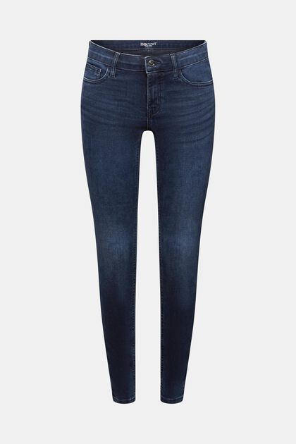 Skinny fit-jeans med mellemhøj talje