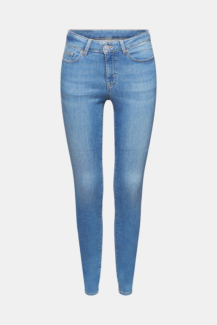 Skinny jeans i bæredygtig bomuld, BLUE LIGHT WASHED, detail image number 6