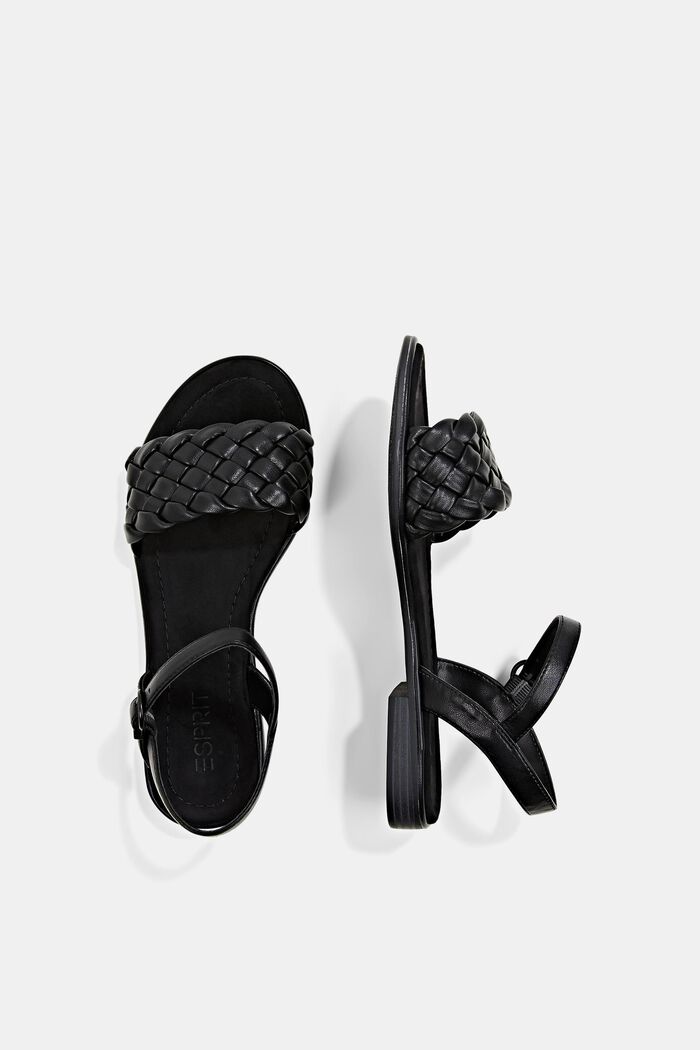 Sandaler med flettede remme, BLACK, detail image number 1