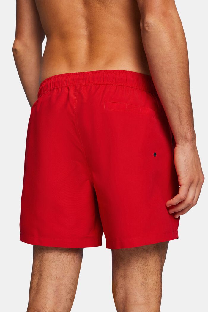Beach shorts med elastisk linning, ORANGE RED, detail image number 4