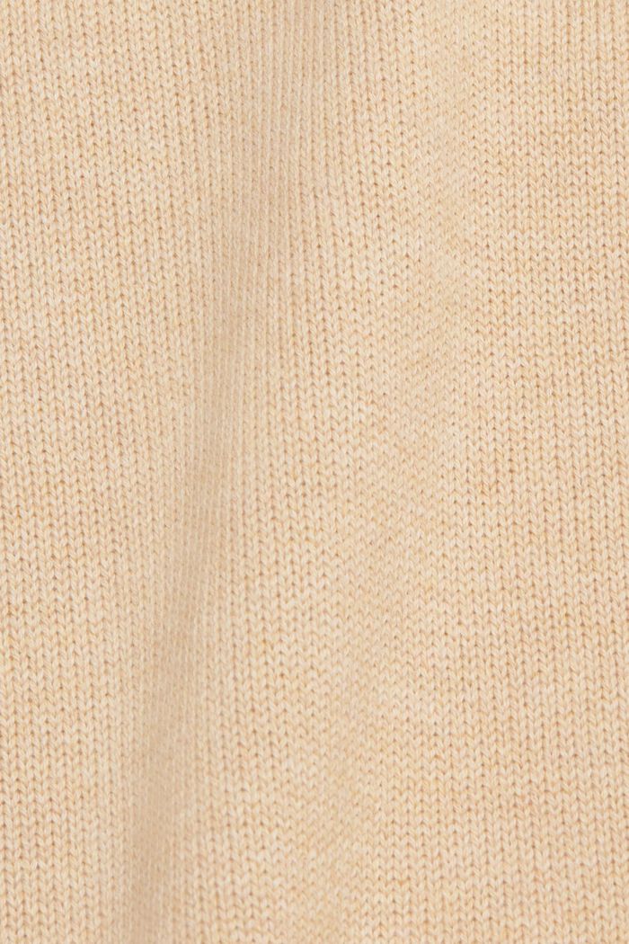 Pullover i strik af bæredygtig bomuld, BEIGE, detail image number 1