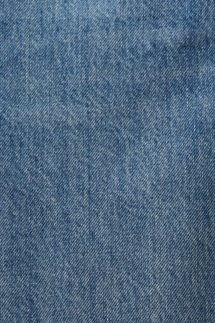 Lige retro-jeans med høj talje, BLUE MEDIUM WASHED, detail image number 6