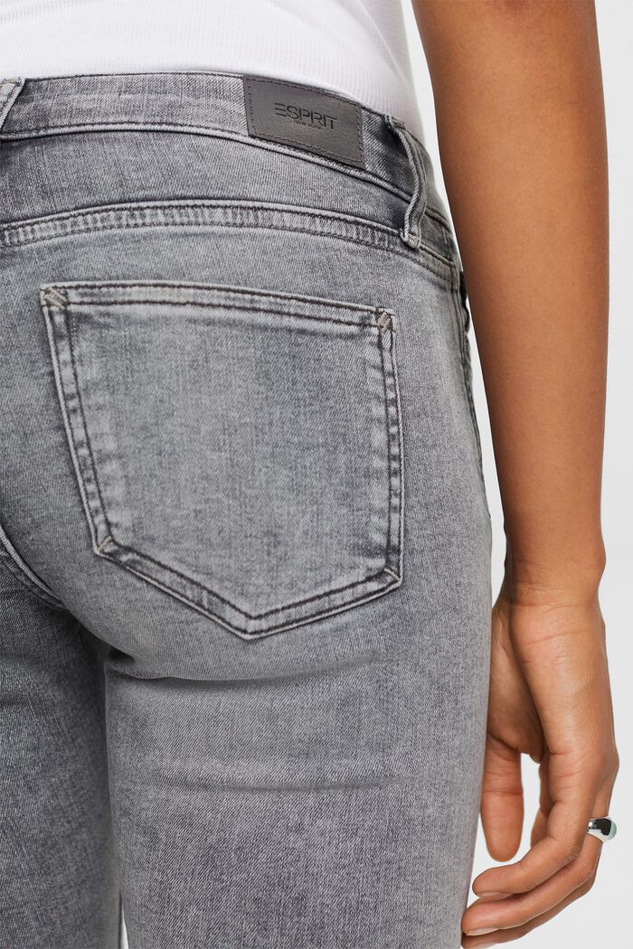 Skinny jeans med mellemhøj talje, GREY MEDIUM WASHED, detail image number 4