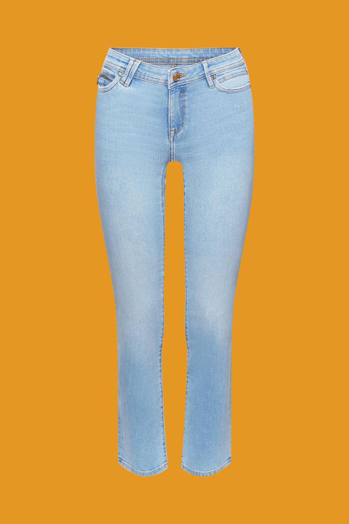 Jeans med vide ben, BLUE LIGHT WASHED, detail image number 7