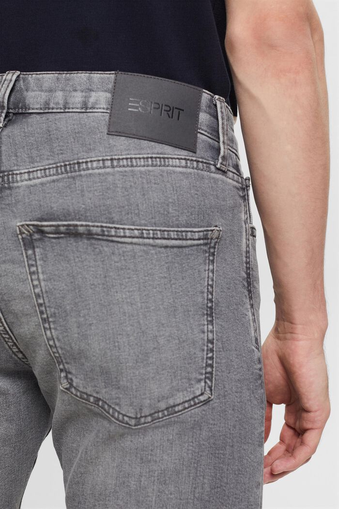 Slim tapered jeans med mellemhøj talje, GREY MEDIUM WASHED, detail image number 3