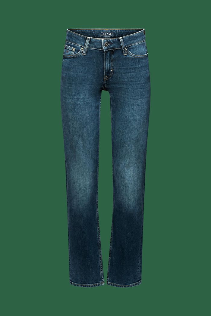 Lige jeans med mellemhøj talje, BLUE MEDIUM WASHED, detail image number 6