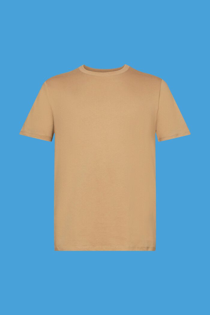 Slim fit bomulds-T-shirt, BEIGE, detail image number 5