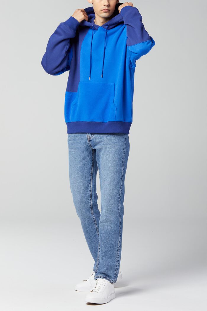Unisex-sweatshirt i patchworklook, BLUE, detail image number 3