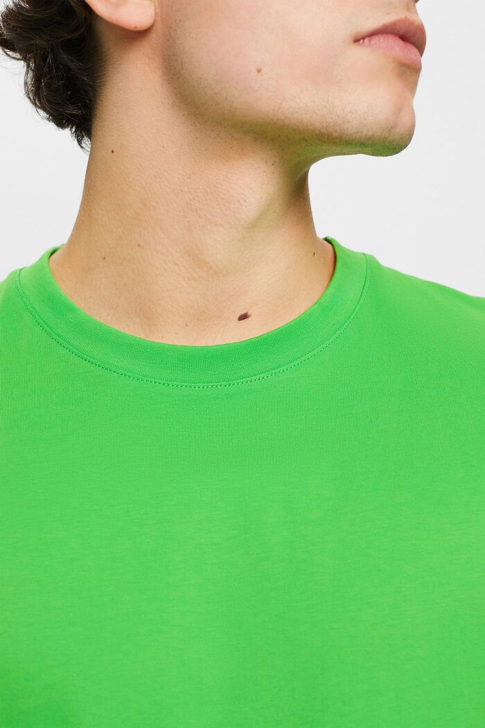 Jersey-T-shirt med rund hals, GREEN, detail image number 2
