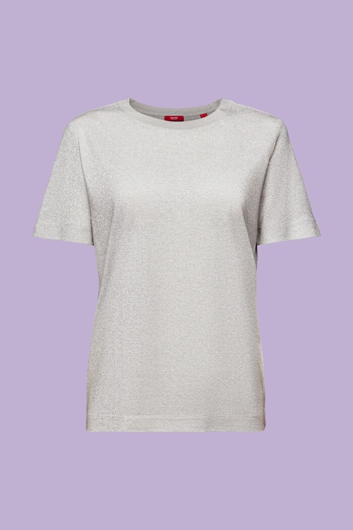 Lamé-T-shirt, SILVER, detail image number 7