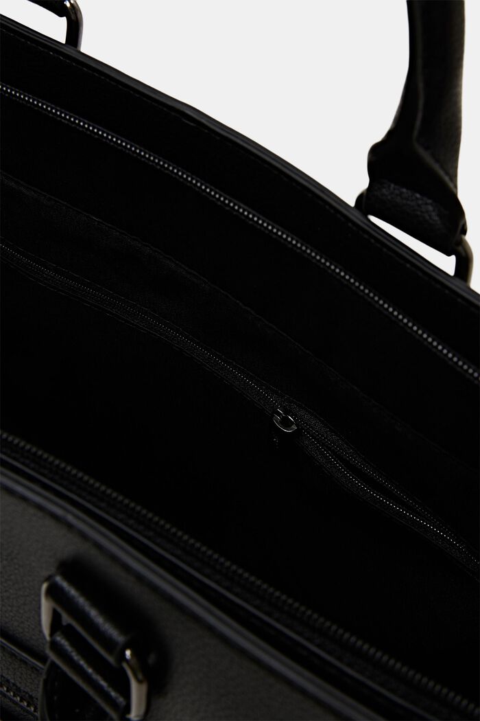 Mulepose i læderlook, BLACK, detail image number 3