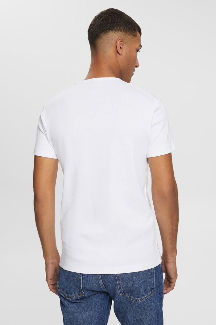 T-shirt i jersey med slim fit, WHITE, detail image number 3