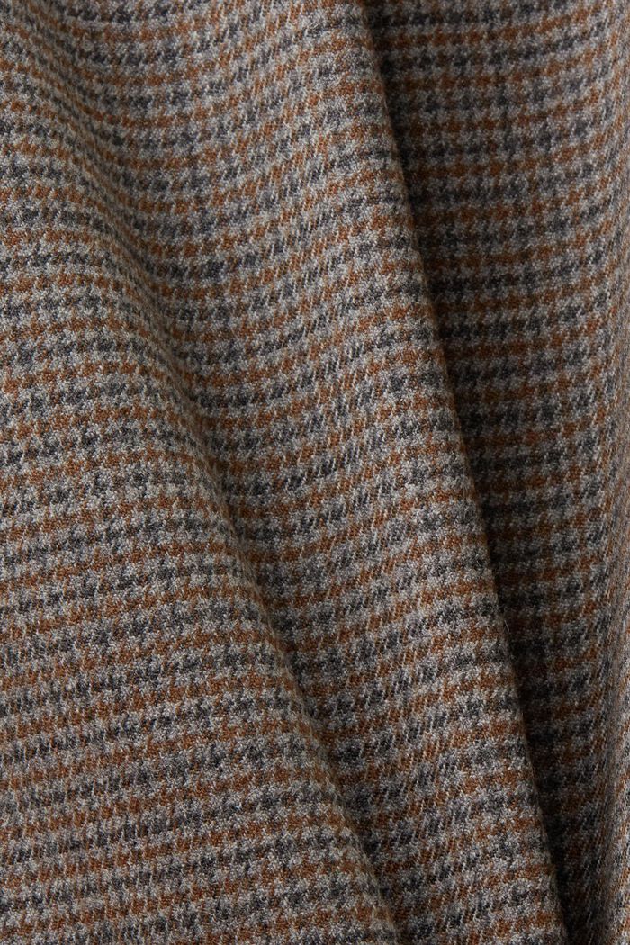Bukser i uld med hanefjedsmønster, BROWN GREY, detail image number 6