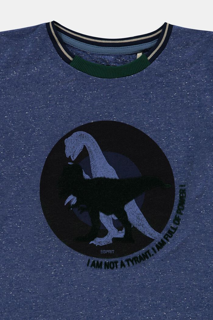 T-shirt i 100% bomuld med print, BLUE, detail image number 2