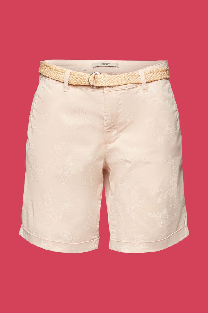 Mønstrede shorts med flettet raffia-bælte, PASTEL PINK, detail image number 7