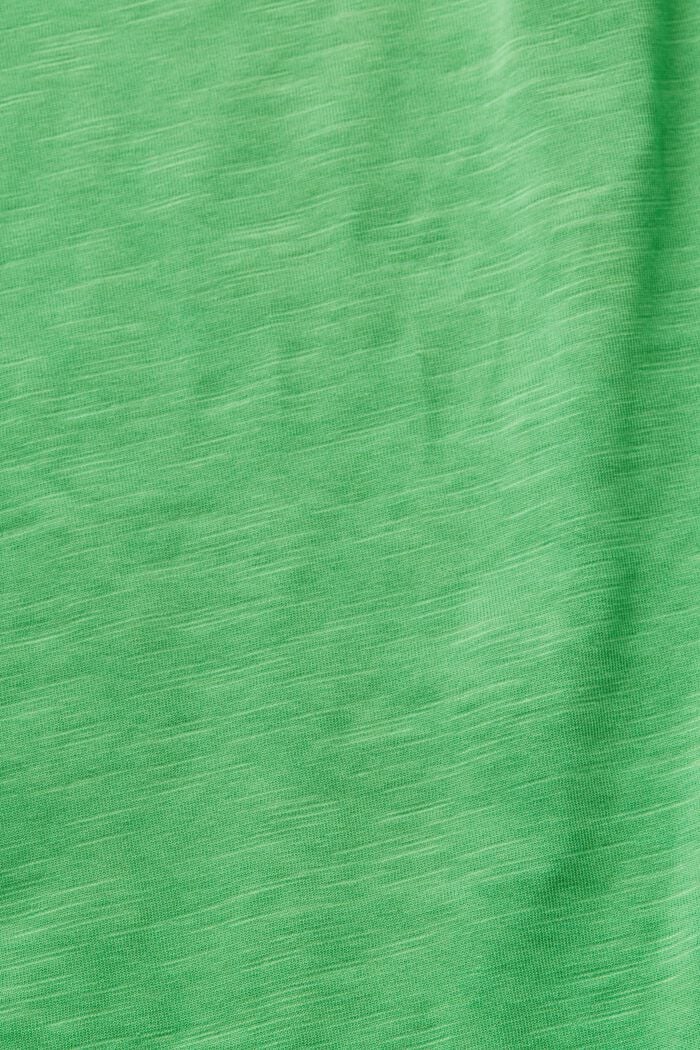 Ensfarvet T-shirt, GREEN, detail image number 4