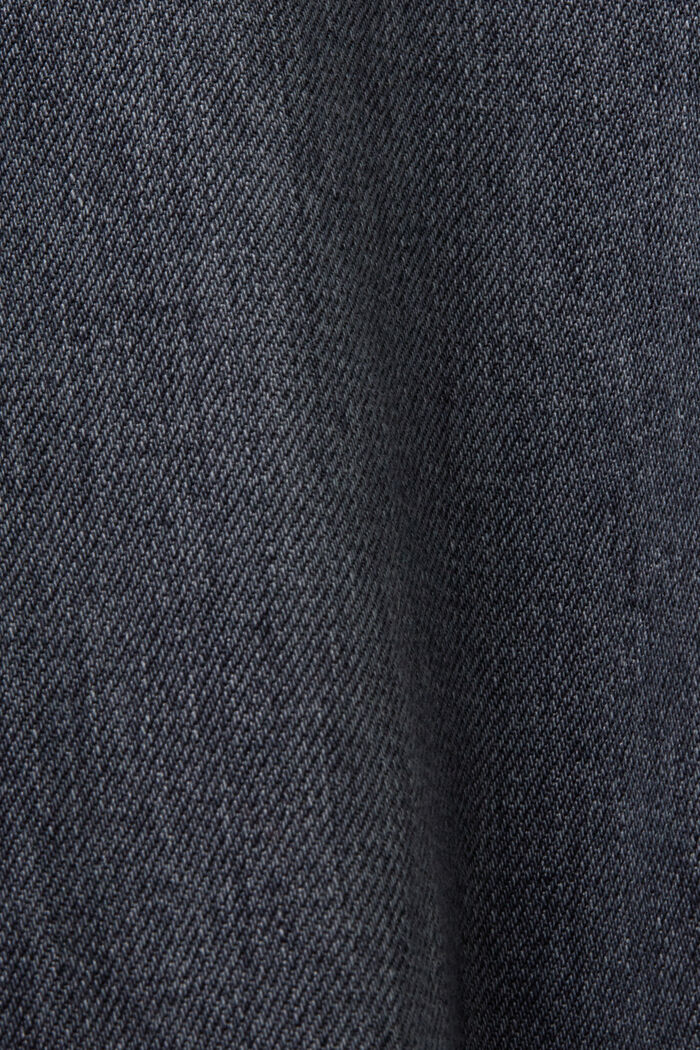 Jeans med høj talje og vide ben, BLACK MEDIUM WASHED, detail image number 6