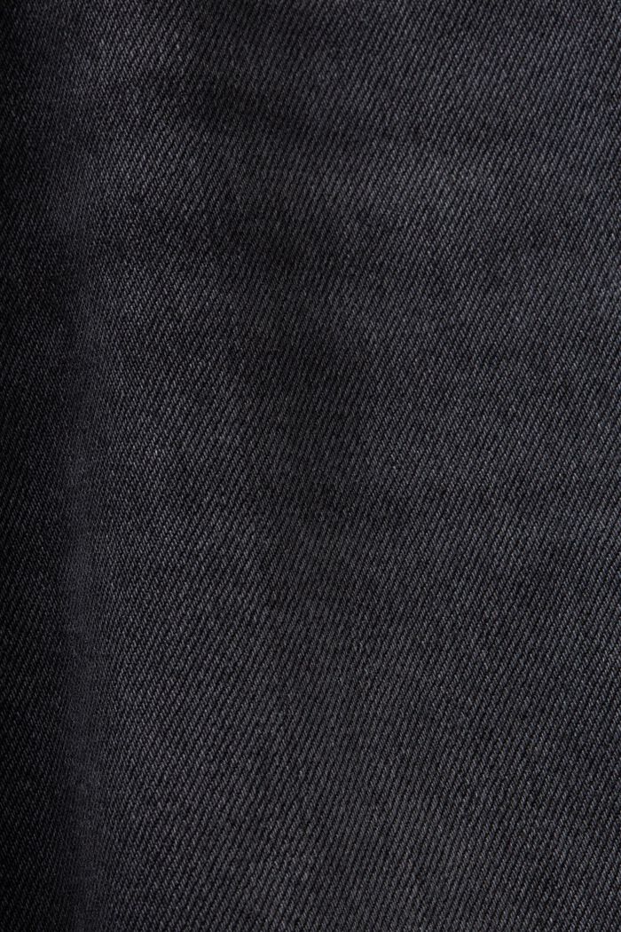 Lige retro-jeans med høj talje, GREY DARK WASHED, detail image number 5