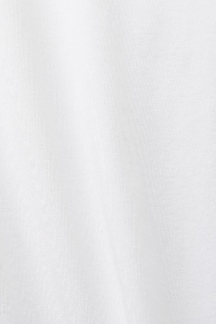 T-shirt med dyb rund halsudskæring, WHITE, detail image number 5