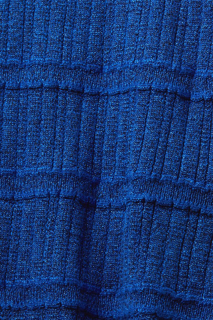 Cropped lamé-sweater med høj hals, BRIGHT BLUE, detail image number 5