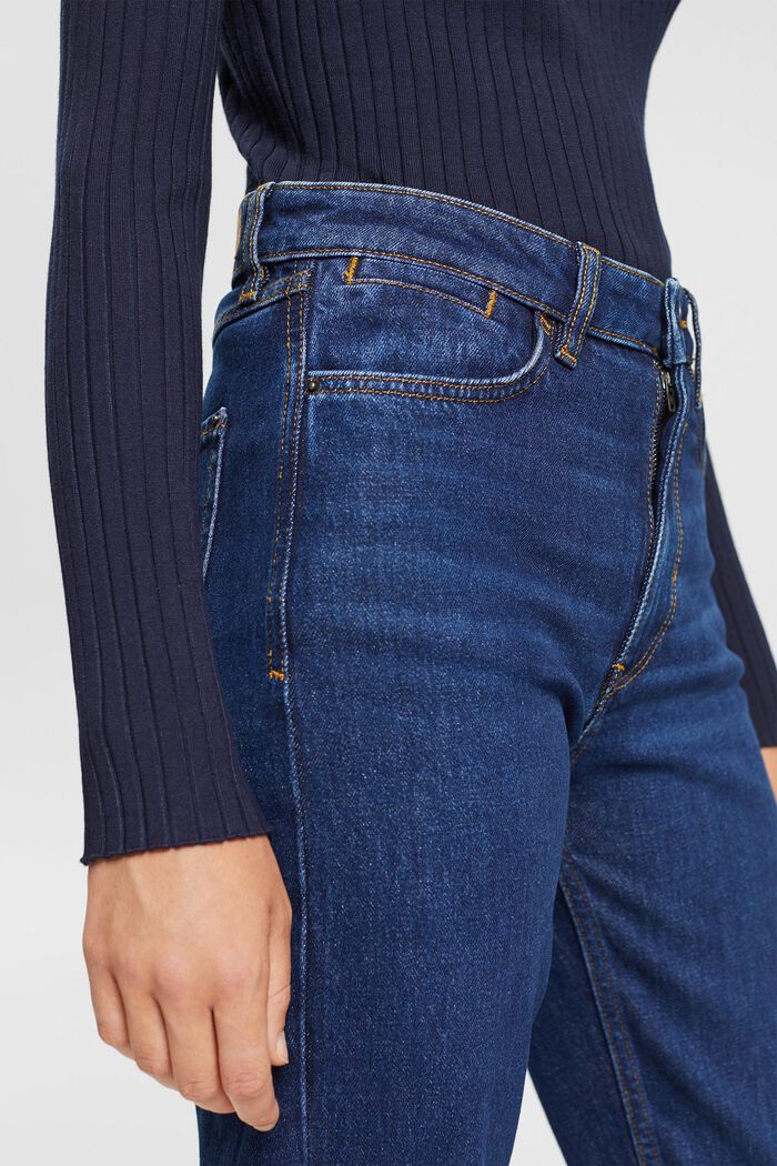 Mom fit jeans med høj talje, BLUE DARK WASHED, detail image number 2