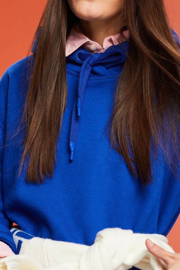 Sweatshirtkjole med hætte, BRIGHT BLUE, detail image number 2