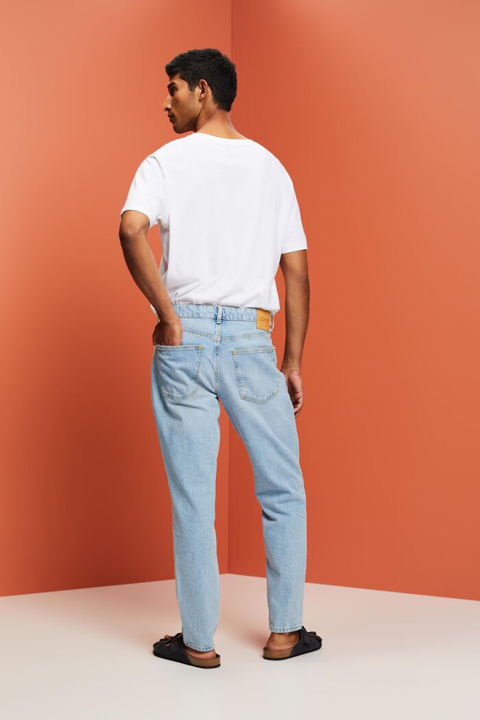Jeans i en afslappet slim fit-pasform, BLUE LIGHT WASHED, detail image number 4