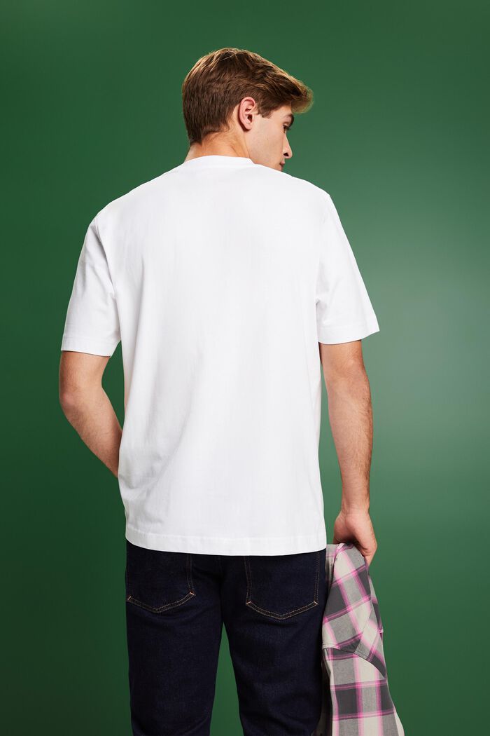 Kortærmet T-shirt med logo, WHITE, detail image number 2