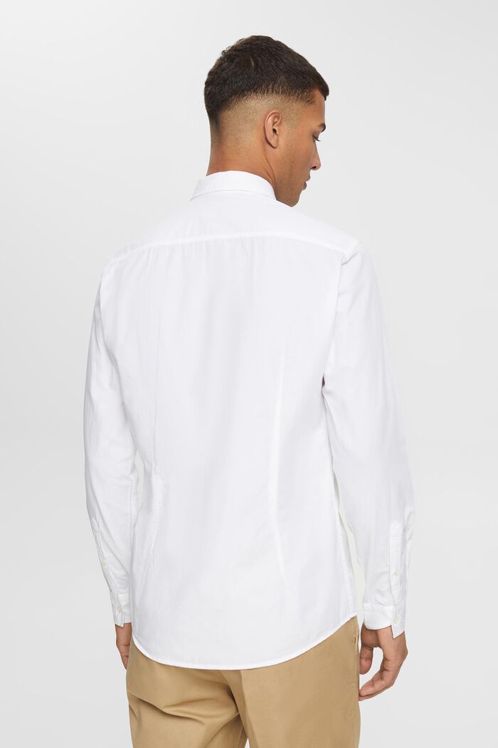 Slim fit-skjorte i bæredygtig bomuld, WHITE, detail image number 3