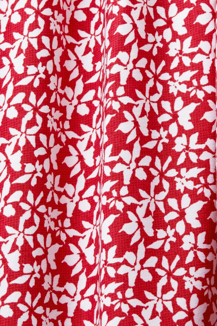 Midi-tubekjole med smock, DARK RED, detail image number 4