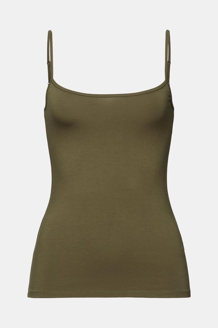 Camisole i jersey, KHAKI GREEN, detail image number 6