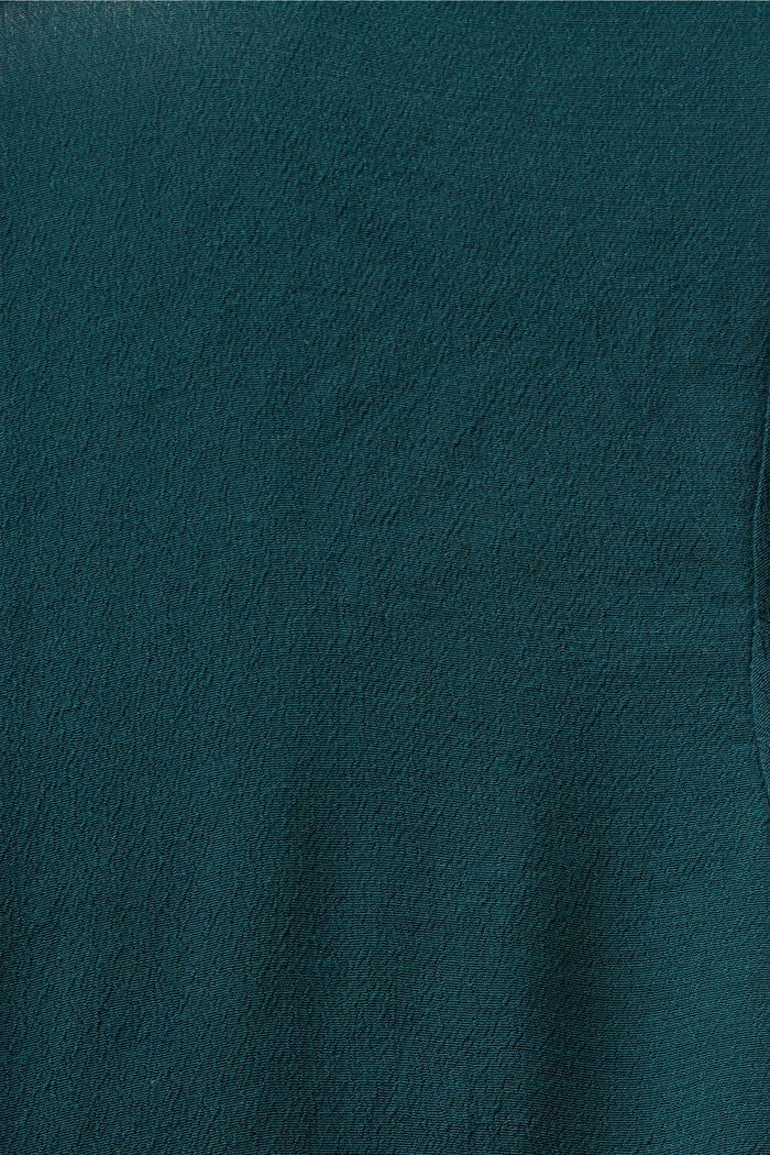 Krøllet minikjole i chiffon, EMERALD GREEN, detail image number 5