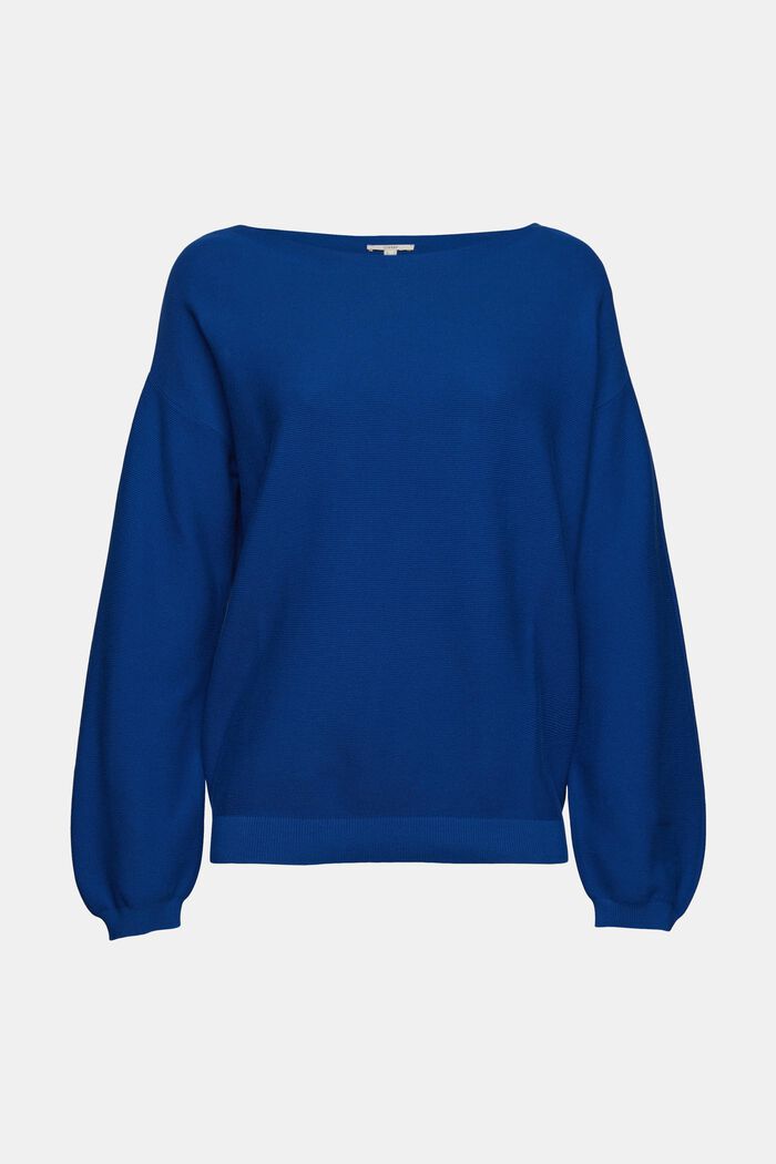 Sweater af 100% økologisk bomuld, BRIGHT BLUE, detail image number 2