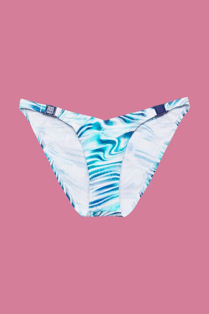Mini-bikinitrusser med bølget print
