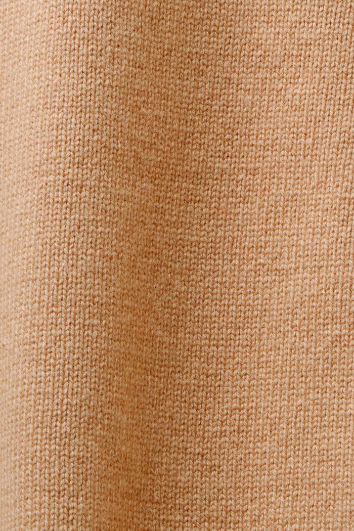 Sweater i uldmiks med hætte, BEIGE, detail image number 4