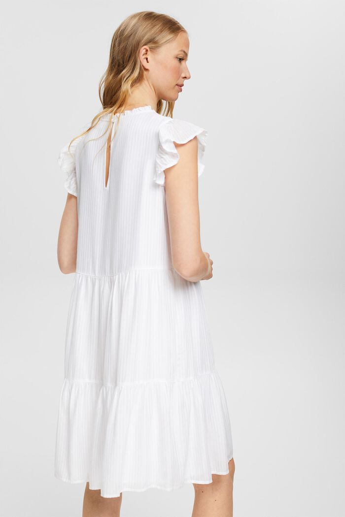 Kjole med fine striber, WHITE, detail image number 2