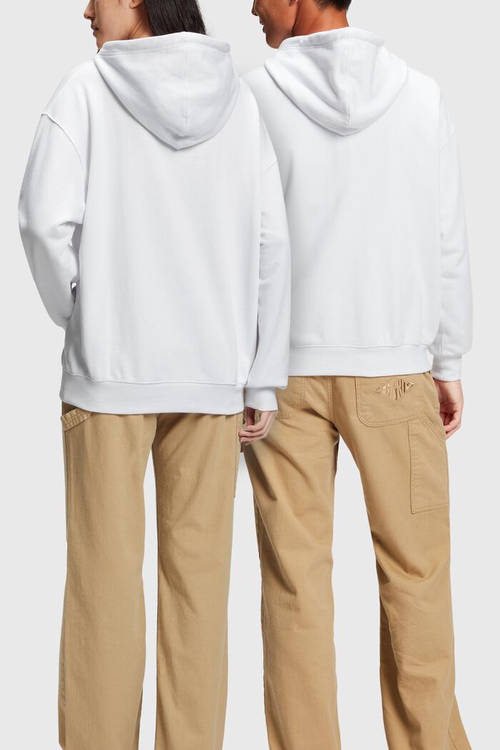 Unisex-sweatshirt med hætte, WHITE, detail image number 2