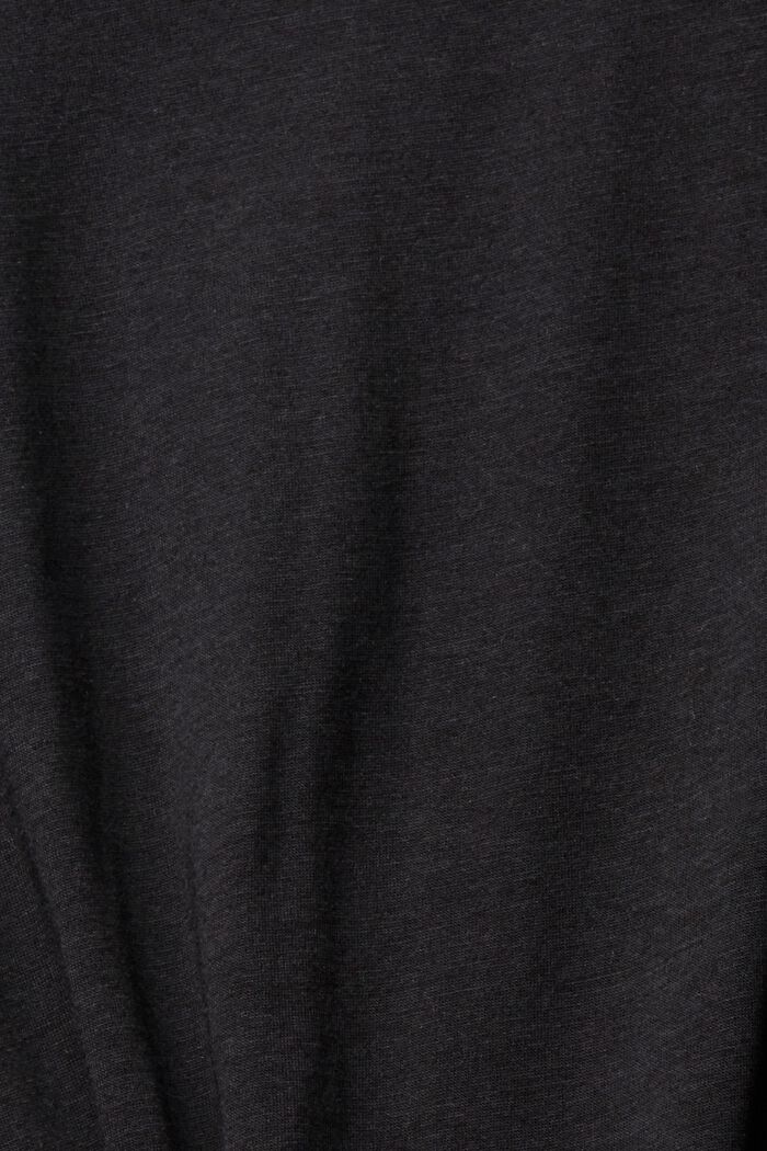 Med TENCEL™: T-shirt med høj krave, BLACK, detail image number 6