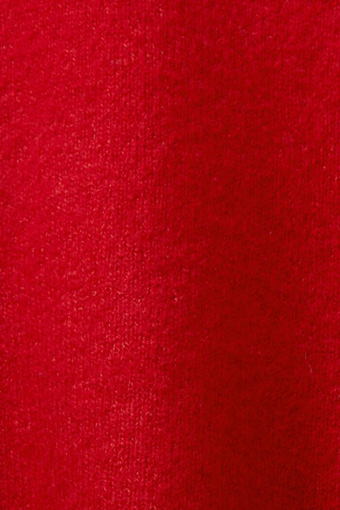 Striksweater med blouson-ærmer, DARK RED, detail image number 5