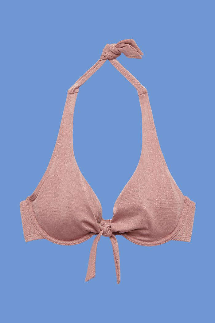 Genanvendt: funklende bikinitop med bøjle, CINNAMON, detail image number 4