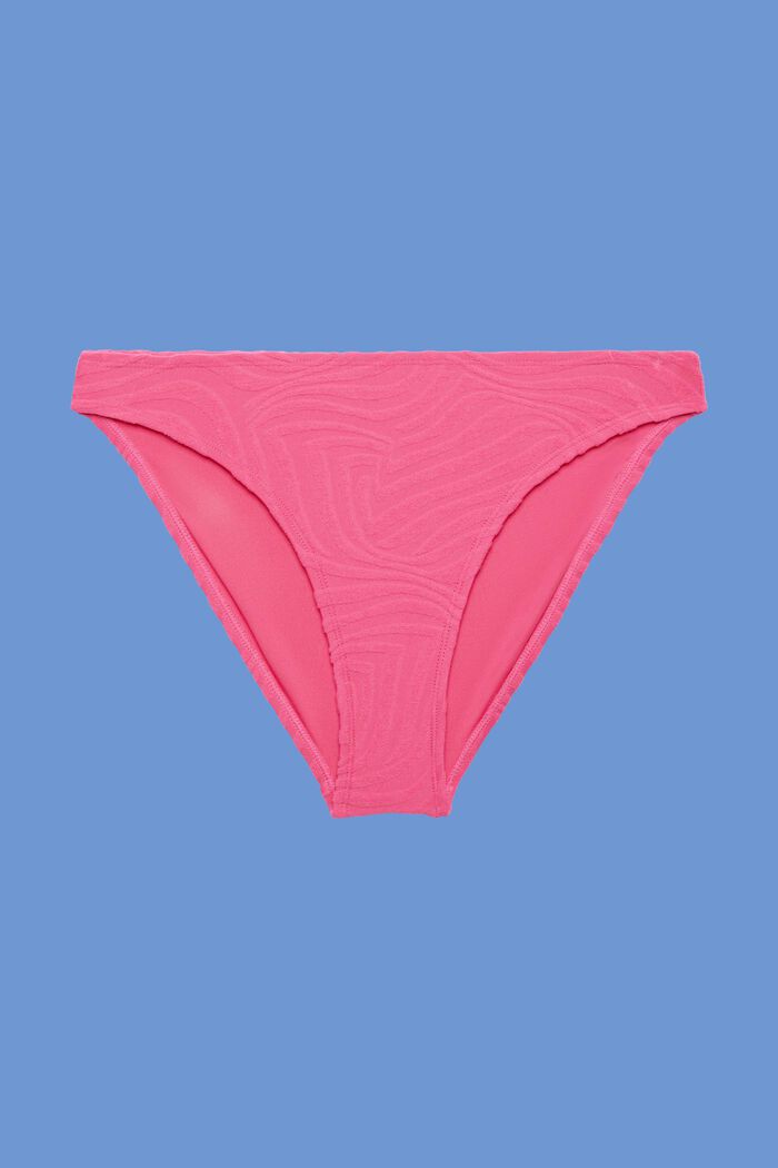 Genanvendt: bikinitrusser med jacquard-mønster, PINK FUCHSIA, detail image number 4