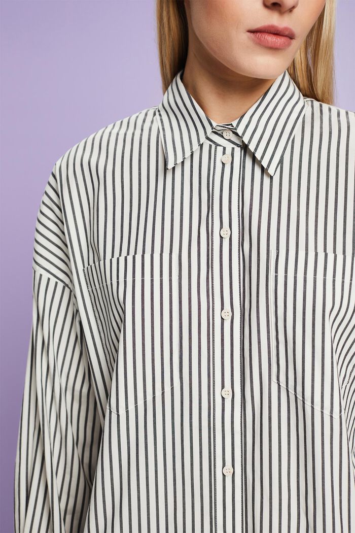 Stribet button down-skjorte, BLACK, detail image number 3