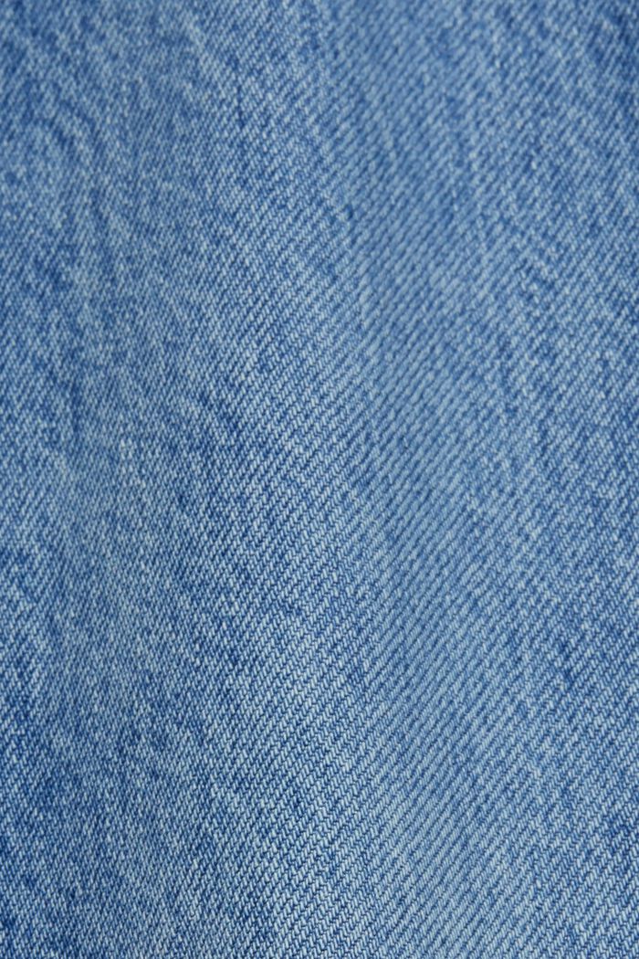 Lige retro-jeans med høj talje, BLUE LIGHT WASHED, detail image number 5