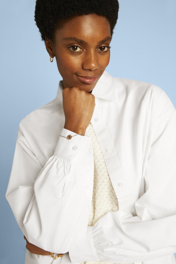 Skjorte med bindebånd bagpå, WHITE, detail image number 2