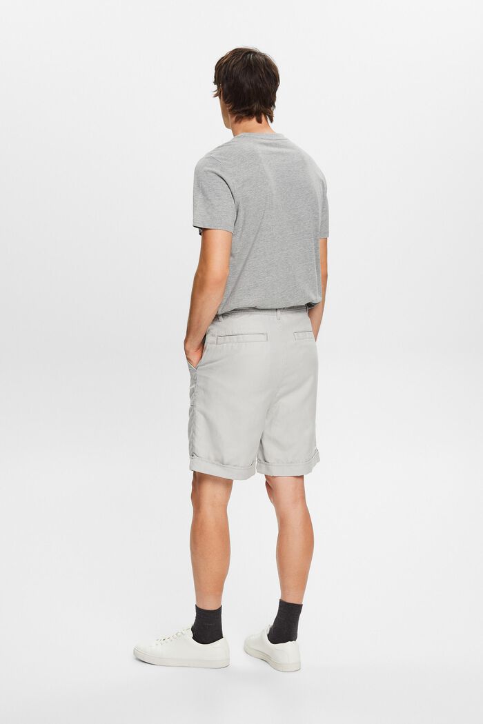 Bermuda-shorts, bomuld/hør-blanding, LIGHT GREY, detail image number 3