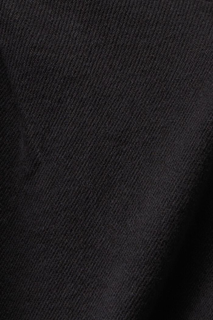 Shorts med høj talje og hør, BLACK, detail image number 4