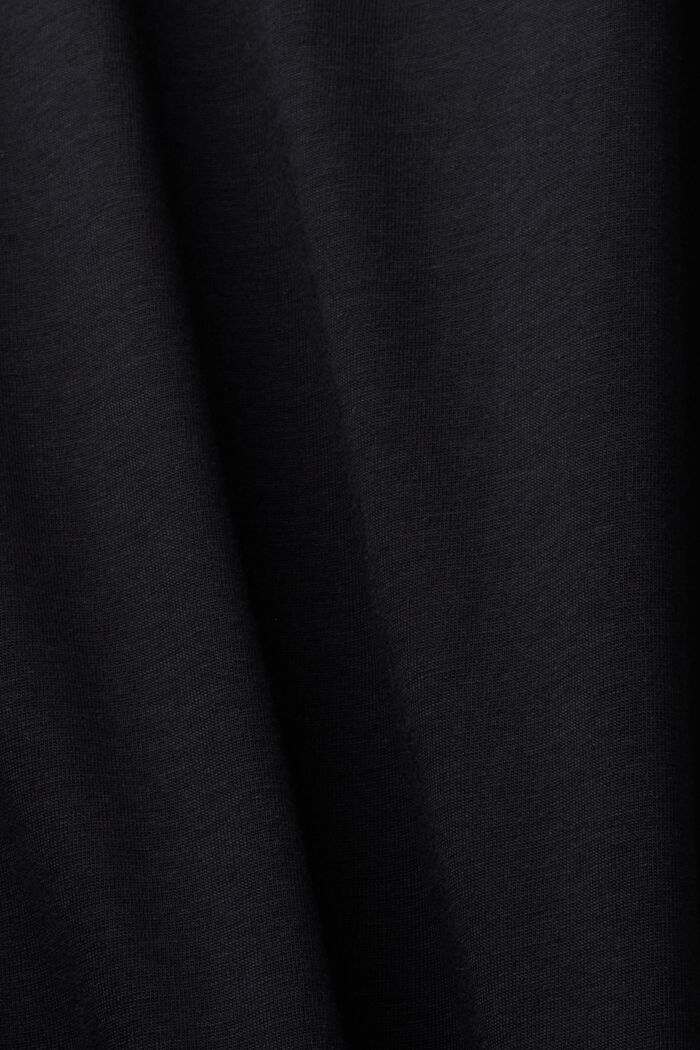 Jersey-T-shirt i økologisk bomuld, BLACK, detail image number 4