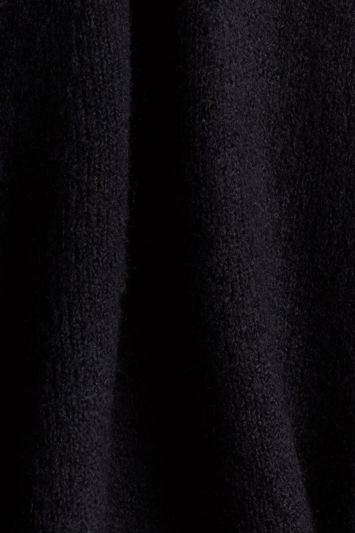 Med uld: slipover med V-udskæring, BLACK, detail image number 4